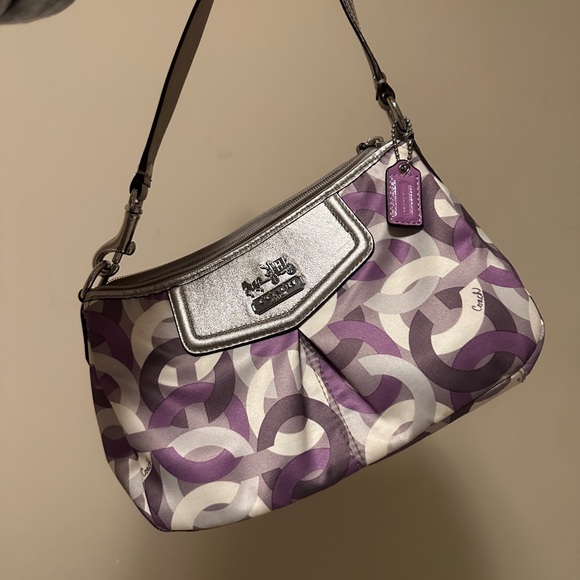 Coach Purple and Silver Shoulder Bag - Picture 1 of 6